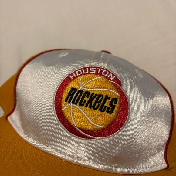 Vintage Hardwood Classics Houston Rockets Satin Front Fitted Hat - Picture 2 of 7